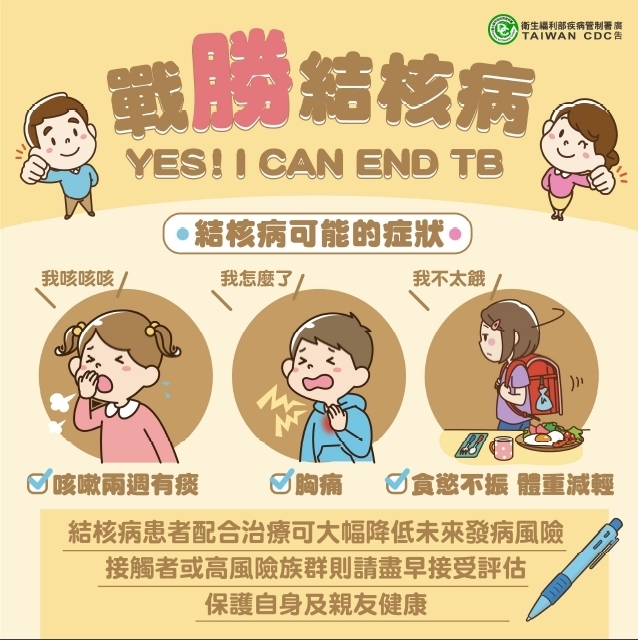 【體衛組公告】世界結核病日（3月24日）宣導圖片